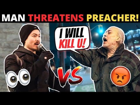 MAN THREATENS TO K*LL STREET PREACHER! (Police Were Called...)