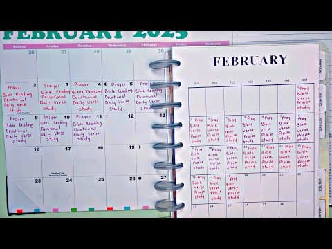 Happy February 💜🩷❤️  #february #planning #faith