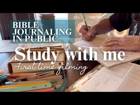 Bible Journaling and Bible Study in Public | Coffee Shop Study with Me Session