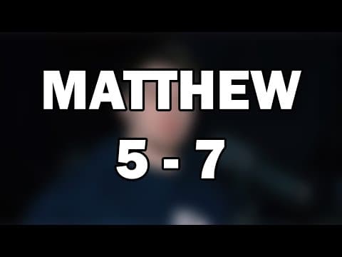 Matthew 5–7 | The Sermon on the Mount