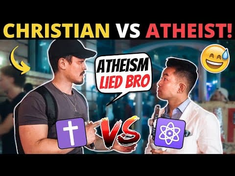 ATHEIST CHALLENGES STREET PREACHER! (Who Is Correct..?)