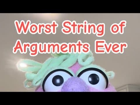 Worst String of Arguments Ever
