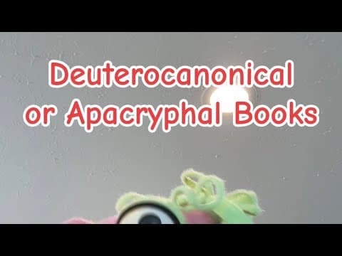 Deuterocanonical or Apocryphal Books