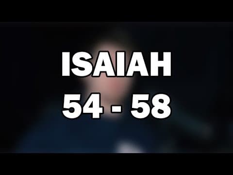Isaiah 54–58 | True Worship and Lasting Peace