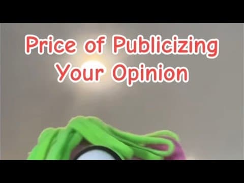 Price of Publishing Your Opinion 