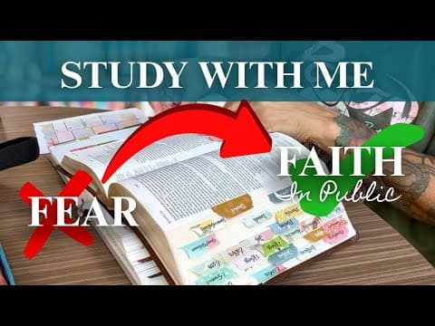 Study With Me | Bible Journaling and Bible Study in public | Library Study Session