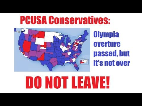 Olympia Overture does NOT kick conservatives out of the PCUSA! (IMPORTANT ANNOUNCEMENT)