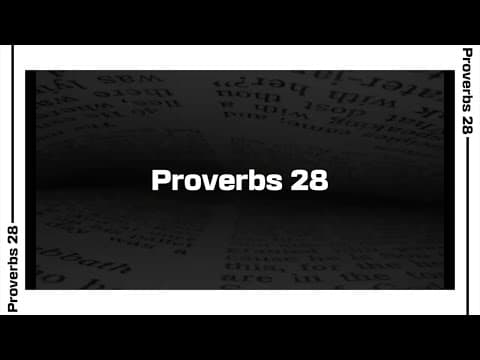 Proverbs 28 Bible Reading | NIV