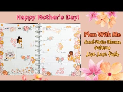 Plan With Me| Social Media Planner| Happy Mother’s Day!