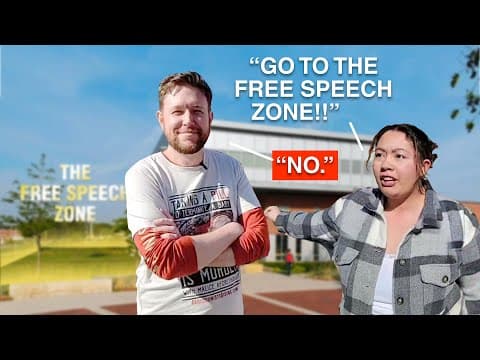College Students Mad that We Aren't in the "Free Speech Zone"