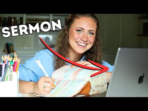 Bible journal with me, watching a SERMON! My sermon notes system...