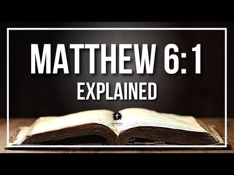 MATTHEW 6:1 Explained - What Does The Bible Verse MATTHEW 6:1 [KJV] REALLY Mean?