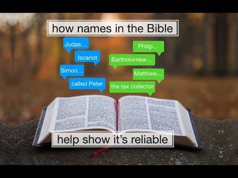 How names in the Bible prove its true!