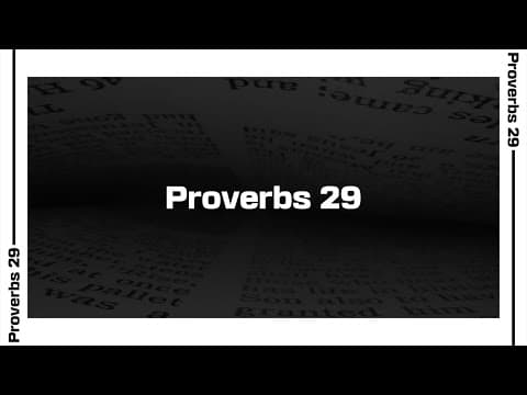 Proverbs 29 Bible Reading | NIV