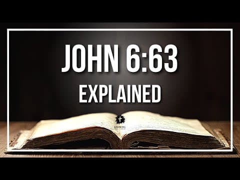 JOHN 6:63 Explained - What Does The Bible Verse JOHN 6:63 [KJV] REALLY Mean?