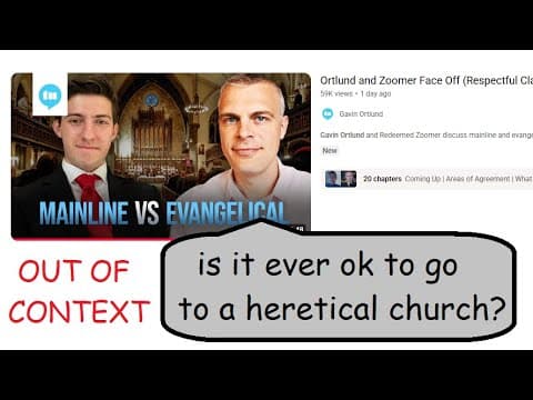 Did I tell people to go to heretical churches??? (no i didn't)